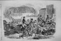 Antique Old Print 1860 Scene Exmoor Pony Fair Bampton Devon England Horses 19th