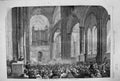 Old Antique Print 1861 Diocesan Meeting Parish Choirs Salisbury Cathedral 19th