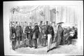 Old 1873 Spanish Republic Scene Lobby Cortes Madrid Spain Men Meeting Victorian