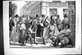 Old 1873 Street Scene Madrid Spain Loungers Calle De Sevilla Entertai Victorian