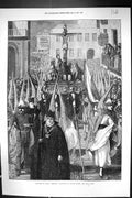 Old 1873 Scene Spain Religious Procession Seville Holy Week Celebrati Victorian