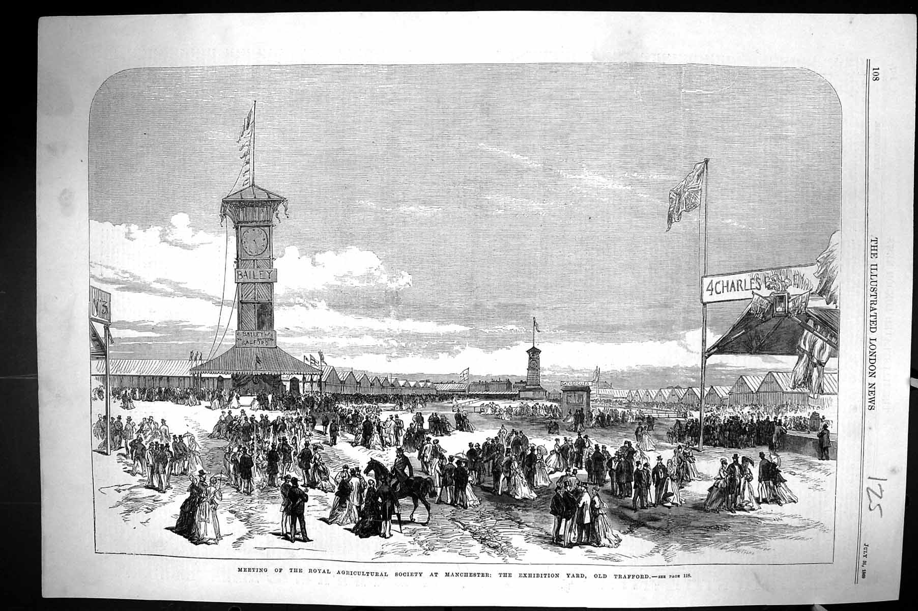 Old 1869 Meeting Royal Agricultural Society Manchester Exhibition Yar Victorian