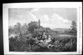 Antique Old Print 1869 Early Summer Scene Family Picnic Countryside Slingsby