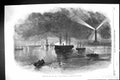 Old 1869 Opening Suez Canal Ships Illuminations Port Said Lighthouse Victorian