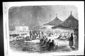Old Antique Print 1869 Opening Suez Canal Scene Festival Ismailia Boats 19th
