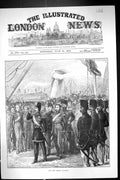 Old Antique Print 1873 Scene Shah Landing Dover Ships War Siers Uniforms 19th
