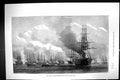 Old Print 1873 Ironclad Ships Squadron Escorting Shah Dover Roads England 19th