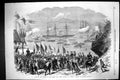Old 1869 Visit Empress French Prince Imperial Corsica Ships Landing A Victorian