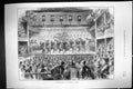 Original Old Antique Print 1873 Scene Japanese Ballet Theatre Kyoto Performance