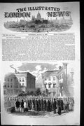 Original Old Antique Print 1858 Russian Prisoners Plymouth Siers Street Scene