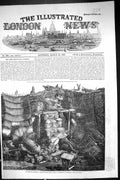 Original Old Antique Print 1856 War Siege Sebastopol Interior Redan Victorian