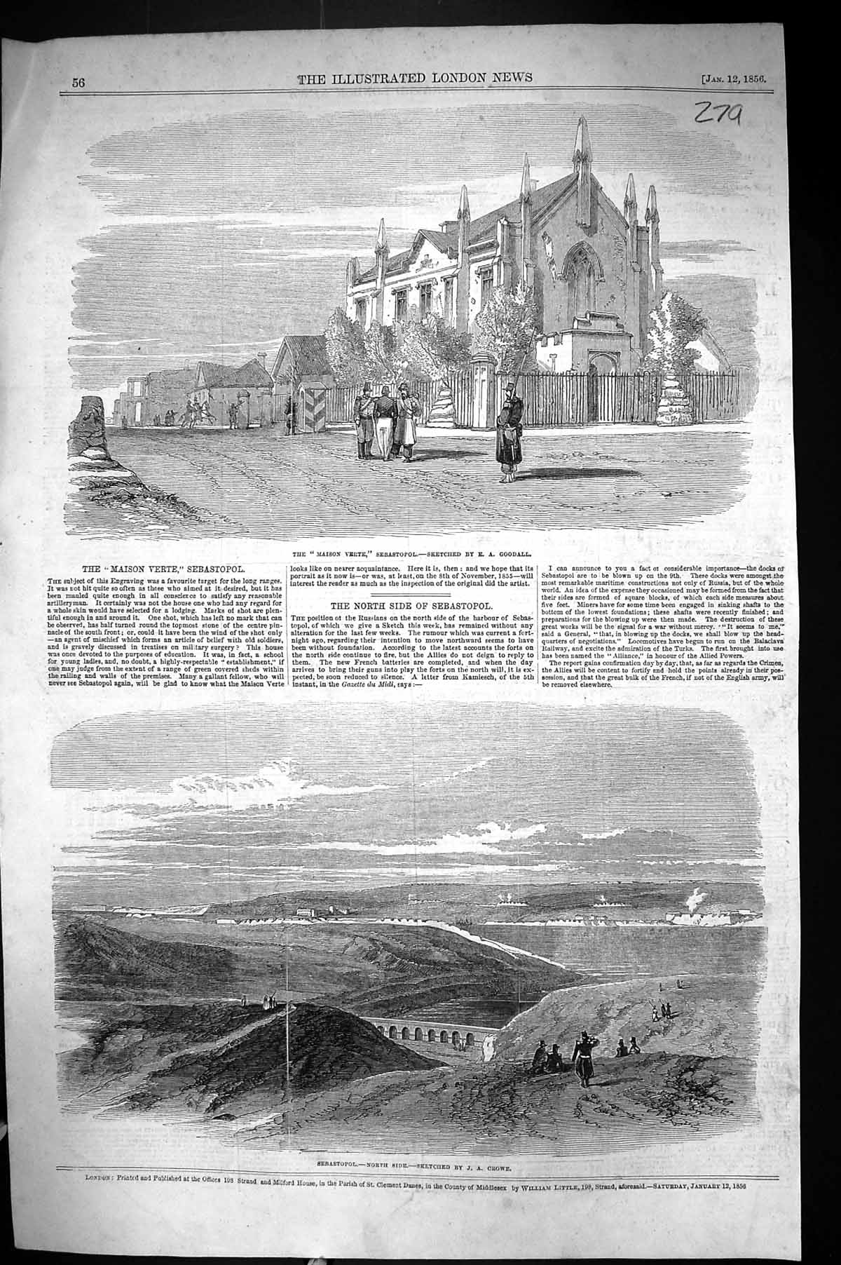 Old 1856 Maison Verte Sebastopol North Side Railway Viaduct Architect Victorian