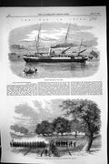 Old 1858 Military Train Canton War China Ships Taking Sai-Lau Marines Victorian