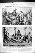 Antique Print 1916 Serbia King Peter Enemy Prisoners War Transport Wounded S