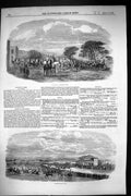 Original Old Antique Print 1853 Hunting Meeting Croxton Park Races Sport 19th