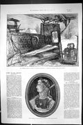 Antique Print 1875 Cameo Emperor Claudius Railway Crash Shipton-On-Cherwell