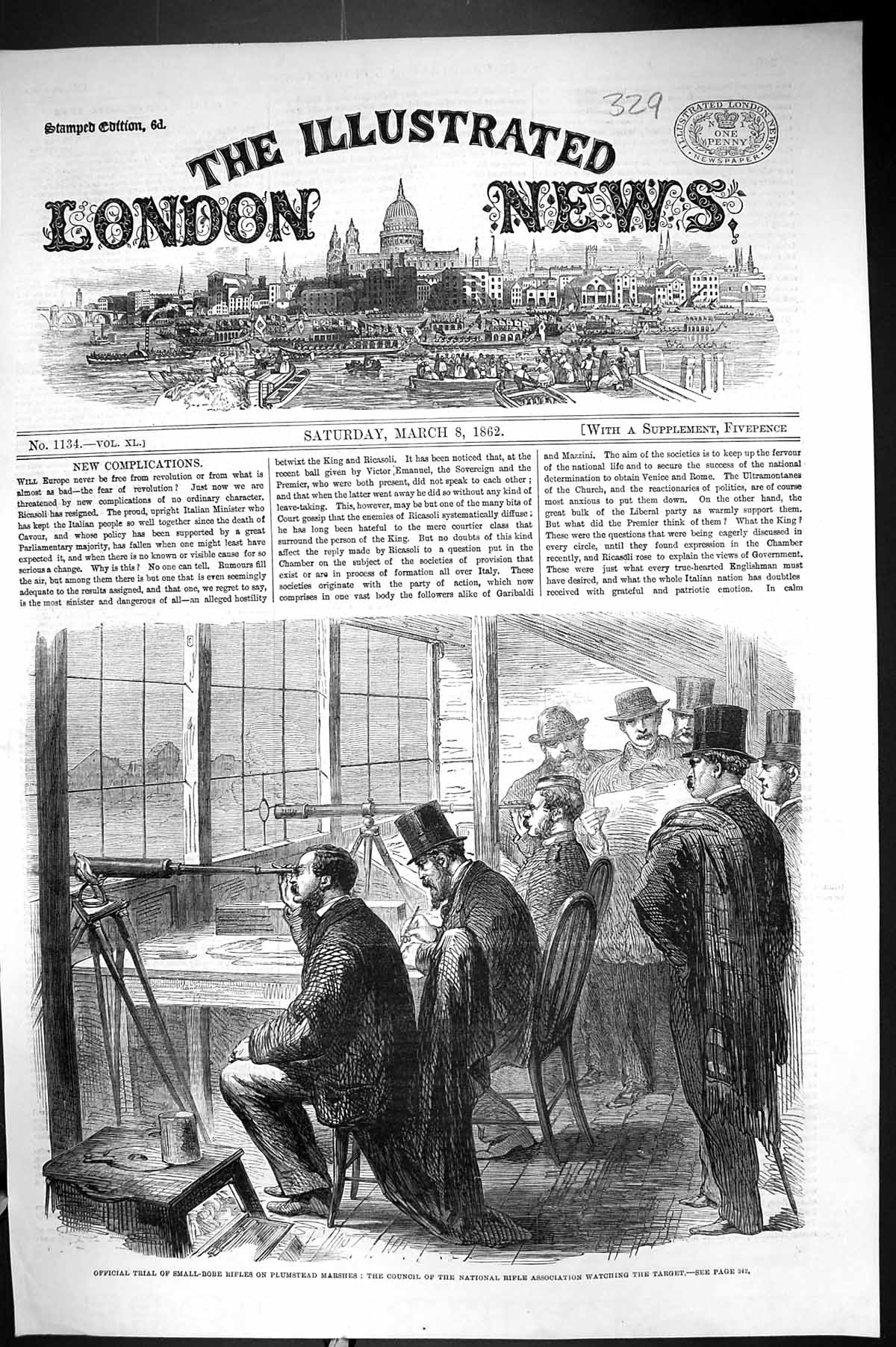 Old 1862 Trial Small-Bore Rifles Plumstead Marshes Council National A Victorian