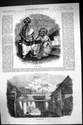 Old 1858 India Brahmin Students English Literature Trichinopoly Rock Victorian
