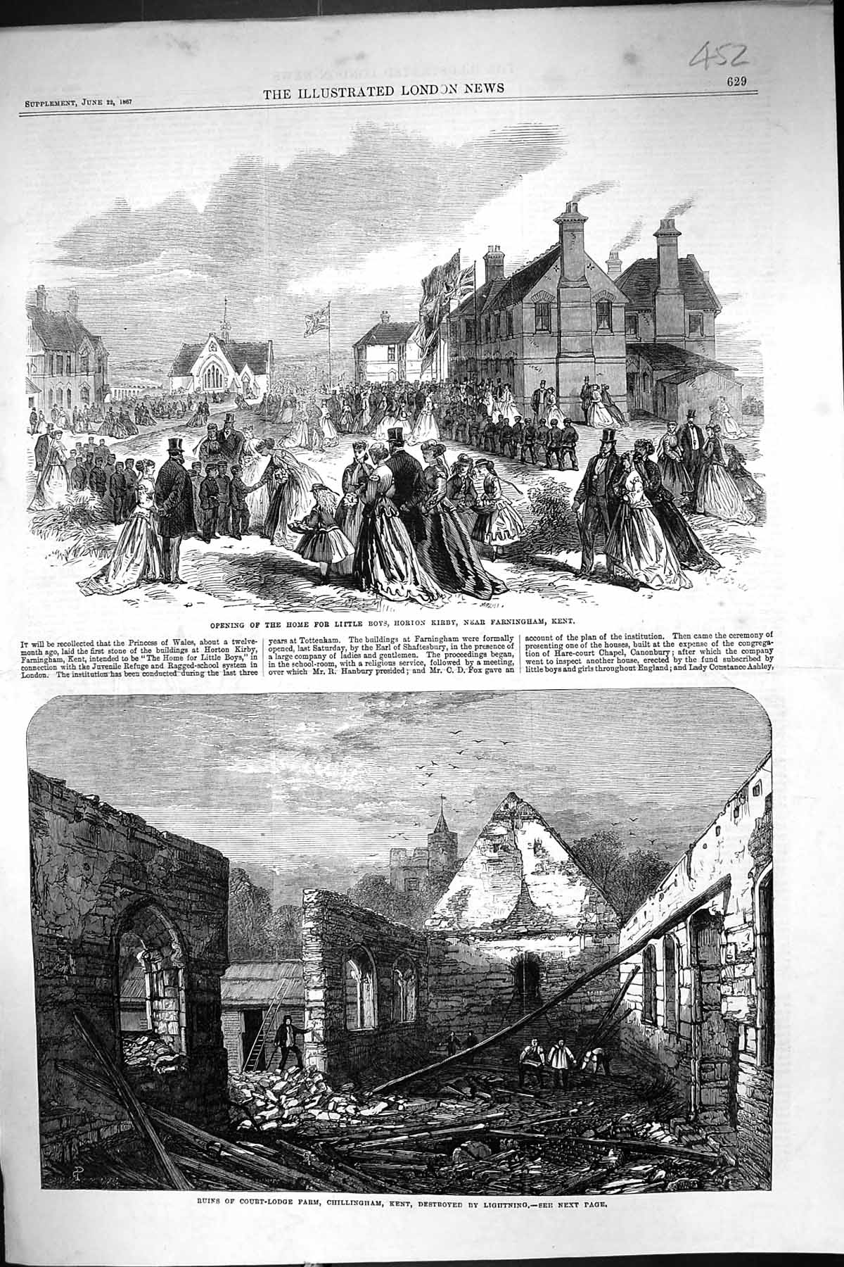Old 1867 Home Little Boys Horton Kirby Farnigham Kent Chillingham Cou Victorian