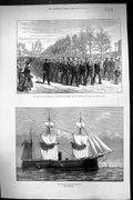 Antique Print 1877 Royal Naval Artillery Volunteers Siers Japanese Ironclad