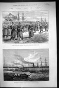 Old Print 1877 Civil War Japan Jetty Yokohama Government Siers Satsuma S 19th