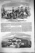 Old Print 1855 Funeral Lord Raglan Crimea War Royal Aldershott Club House 19th