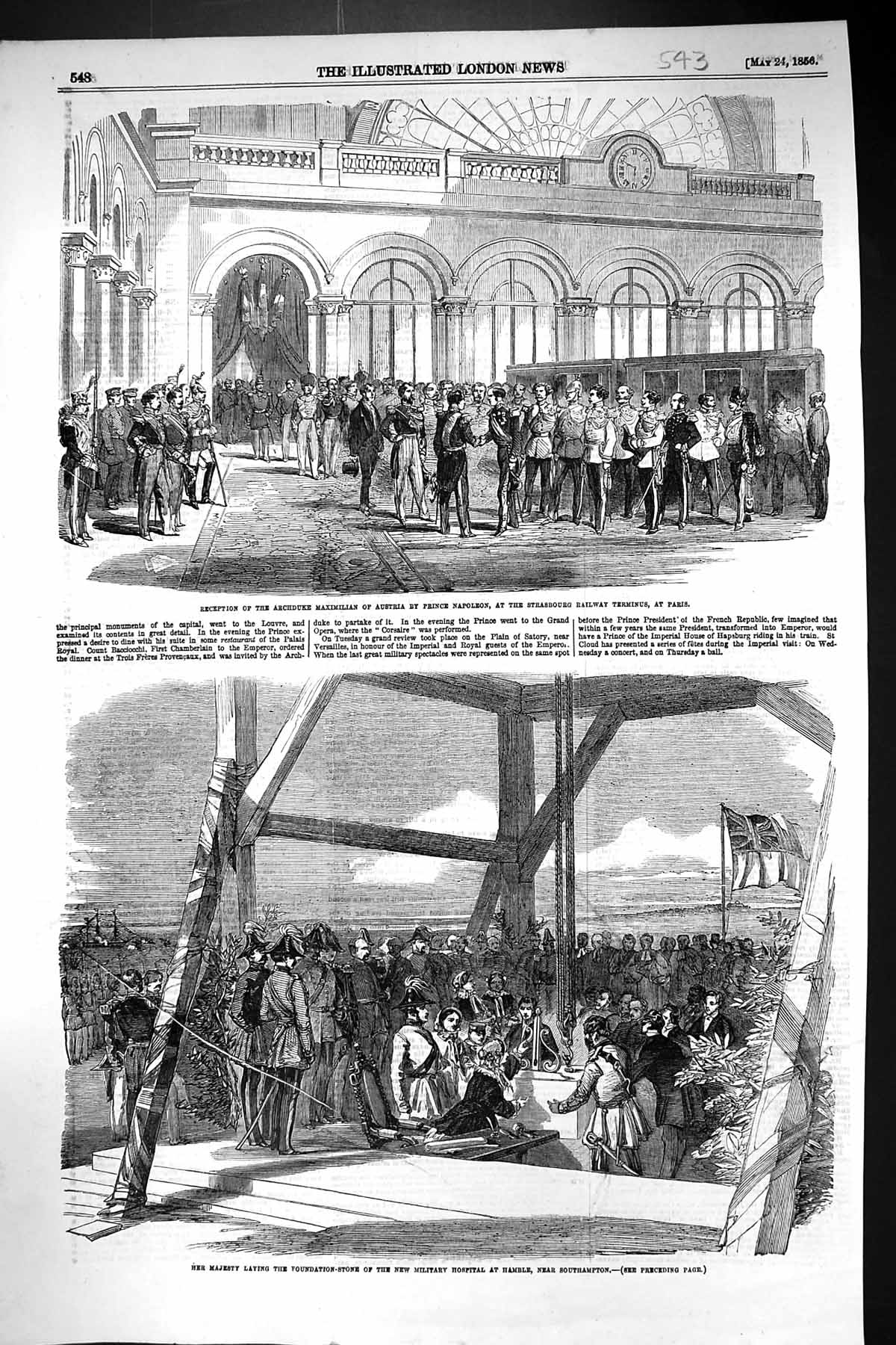 Old 1856 Queen Foundation Military Hospital Hamble Maximilian Austria Victorian