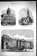 Old 1873 New Zealand Insurance Auckland Church John Avangelist Trinit Victorian