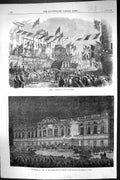 Old 1863 Street Procession Exeter St. Petersburg Fete British Embassy Victorian
