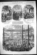 Old 1855 Amusements Paris Ball Barrier Skittles Shooting Plaster Cast Victorian