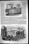 Old Print 1860 Montrouge Barriers Paris Demolition Wall De Clichy France 19th