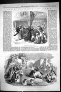 Old Print 1860 Syria Peasant Girls Dancing Circle Shebab Athletics Sports 19th