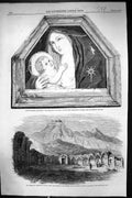 Old 1859 Marble Bas-Relief Madonna Child Kensington Museum Temple Nep Victorian