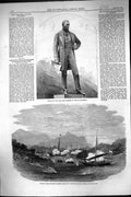 Old 1863 Statue Lord Herbert Lea Salisbury Boats Ship Flamer Chinese Victorian