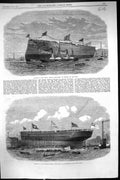 Antique Print 1866 Launch Ship Jumna Indian Troops Jarrow Serapis Blackwall