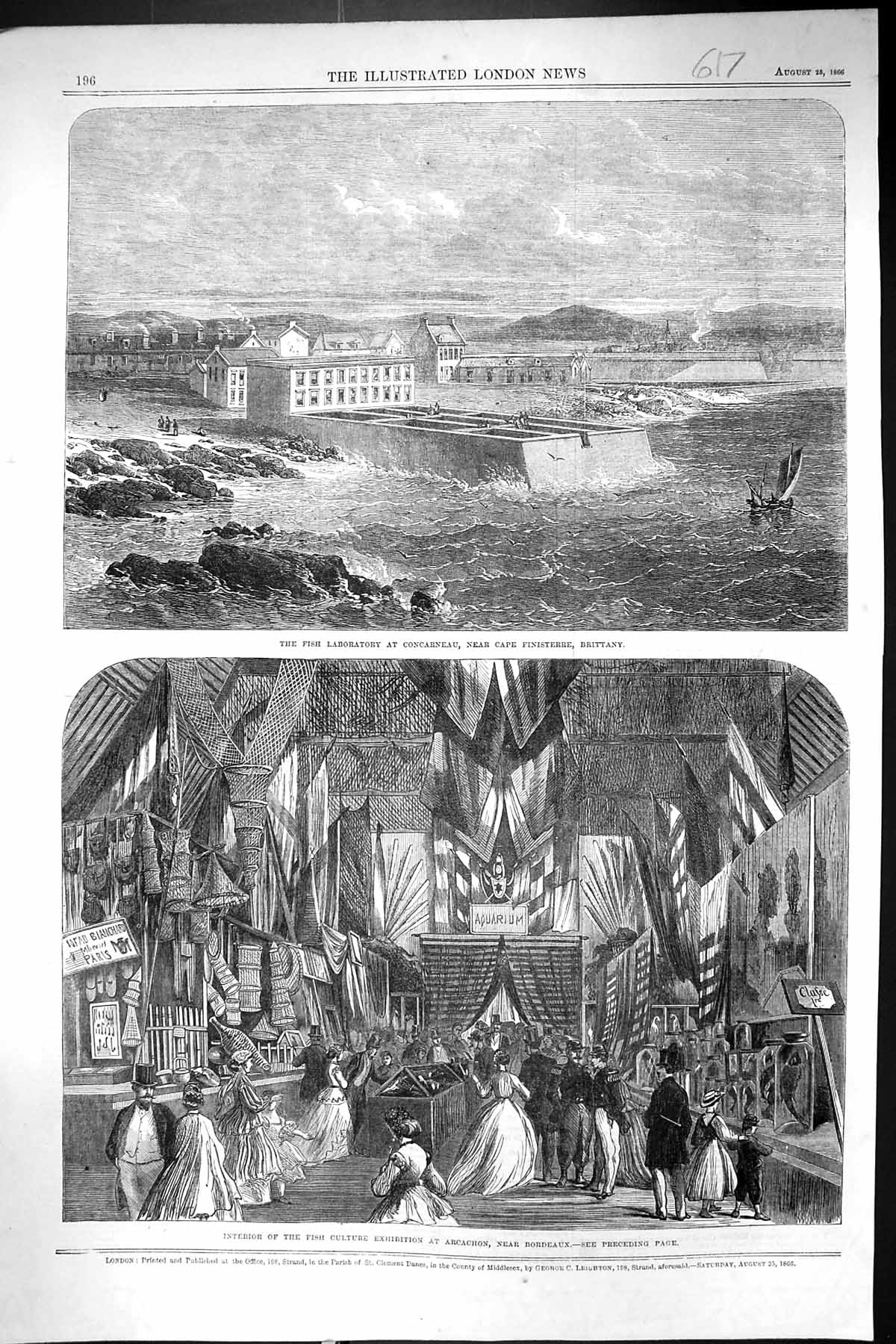 Old 1866 Fish Laboratory Concarneau Cape Finisterre Brittany Arcachon Victorian