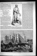 Old 1858 Statue Sir Issac Newton Grantham Brancepeth Castle Durham Ar Victorian