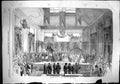 Original Old Antique Print 1857 Scene Inauguration Louvre Paris France 19th