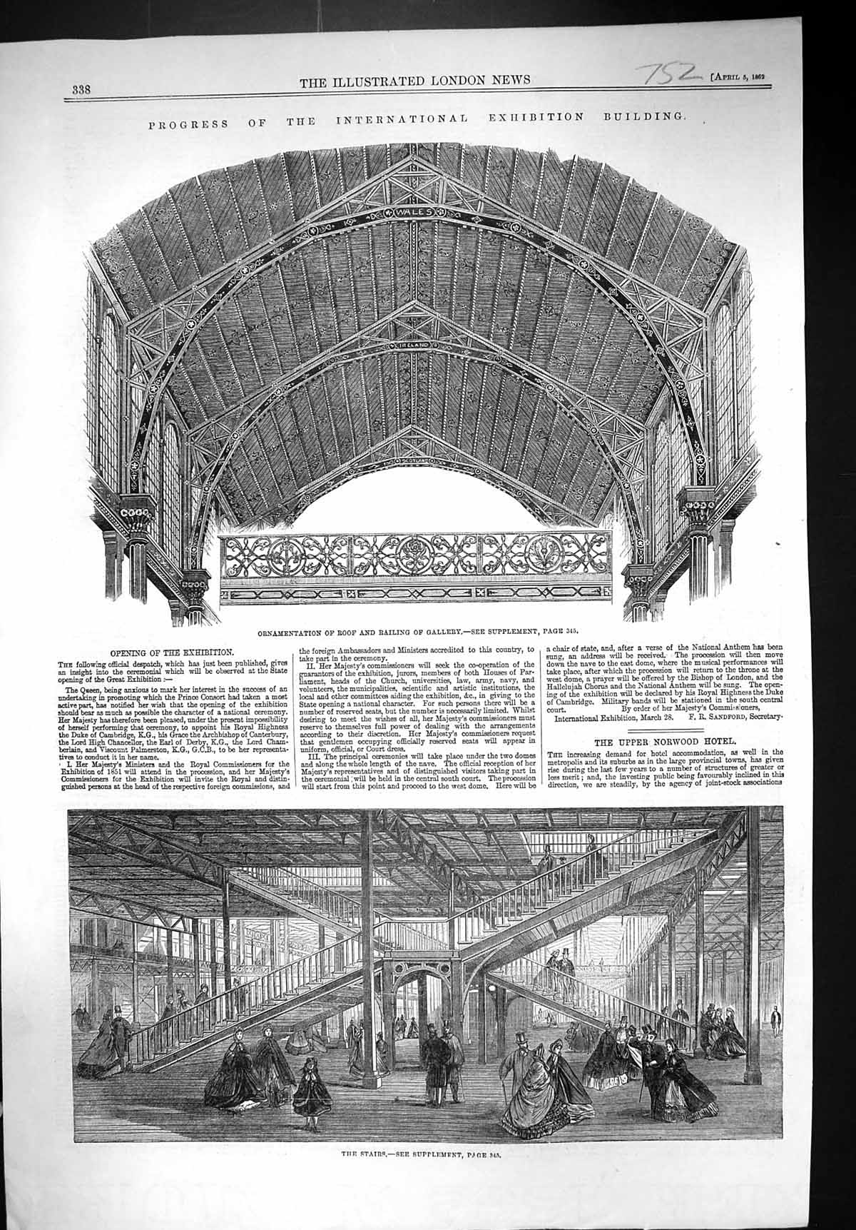 Old 1862 International Exhibition Building Stairs Ornamentation Rorai Victorian
