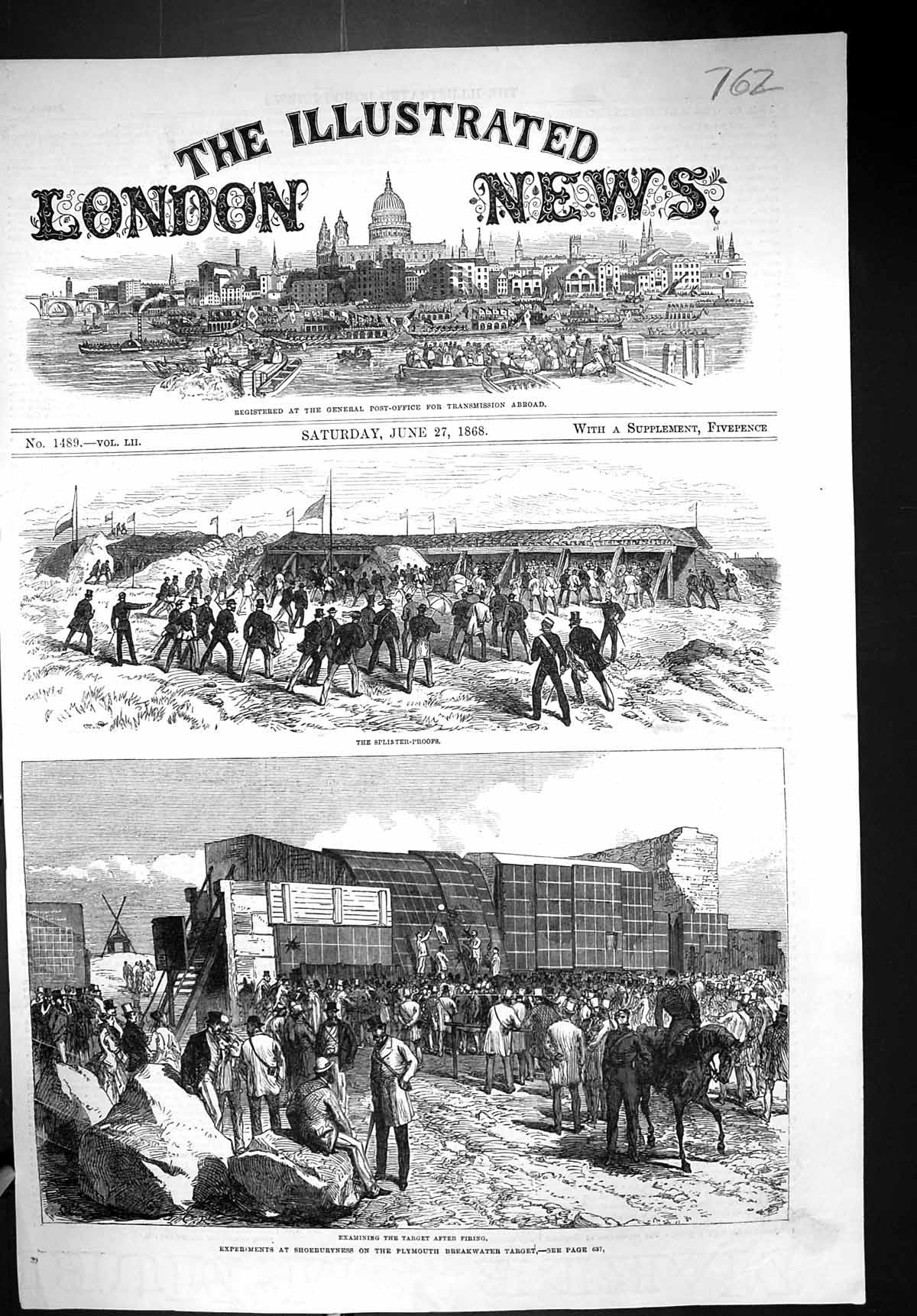 Old 1868 Experiments Shoeburyness Plymouth Breakwater Target Splinter Victorian