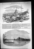 Old 1852 Burmah View Thien Sacred Temple Xayat Syne River Burmese Rac Victorian