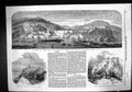 Original Old Antique Print 1859 Town Moorish Walls Tangier Citadel Africa 19th