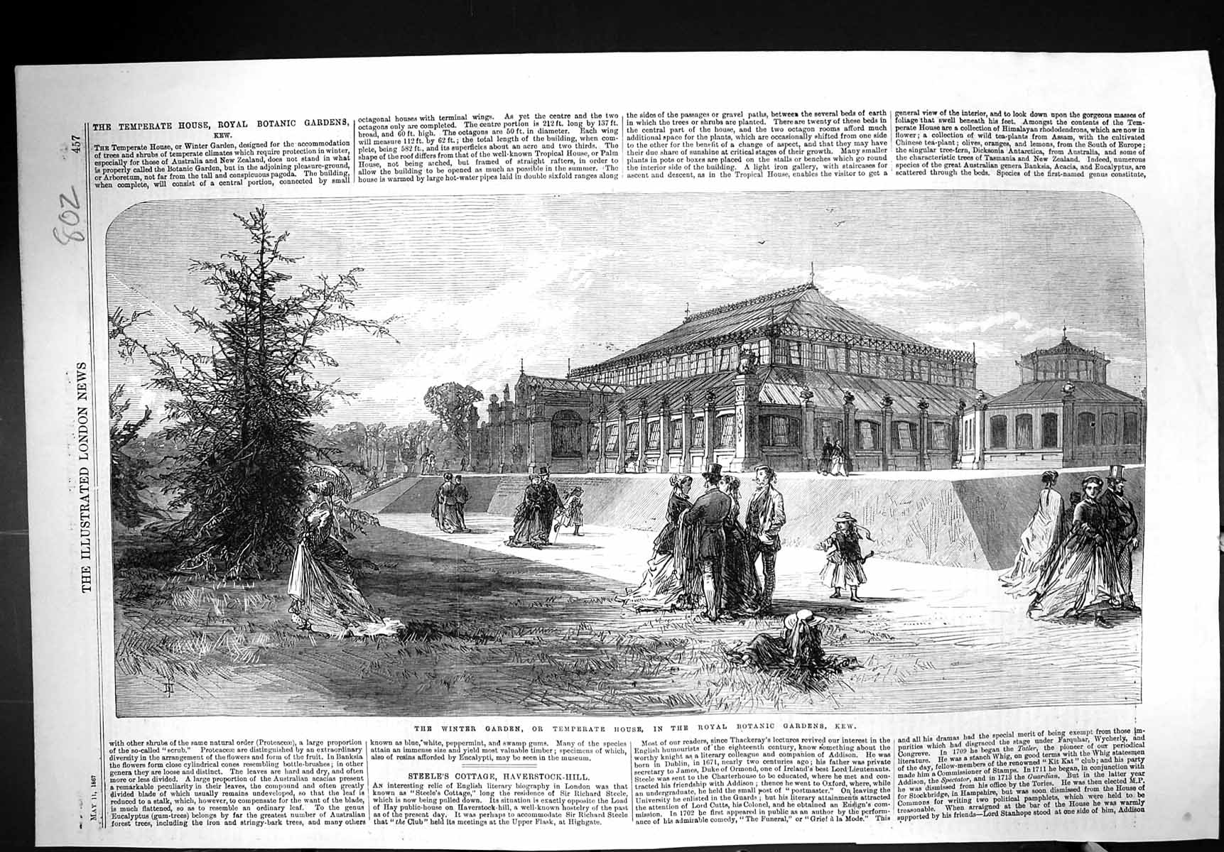Old 1867 Winter Garden Temperate House Royal Botanic Gardens Kew Engl Victorian