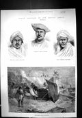 Old 1879 Mahratta Chief Gwalior Joda Bhootea Ghaut Calcutta Joghi Tar Victorian