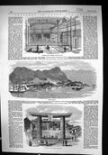 Antique Old Print 1858 Japan Corea Siwa Temple Nagasaki Desima Island Ships