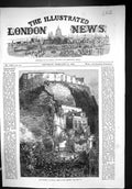 Antique Old Print 1868 Landslip Naples Italy Scene Disaster Houses Destroyed