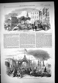 Old 1849 Procession Quadruple Arch Anglesey Bridge Cork Elizabeth For Victorian