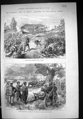 Old 1878 Austrian Army Bosnia Attack Insurgents Post Zepce General Ph Victorian