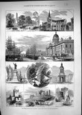 Old 1878 Dublin Ireland Jerpoint Abbey Liffey Ships St. Patrick'S Cat Victorian
