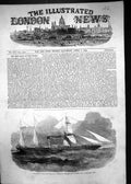Old Print 1853 Duke Sutherland Steam Ship Wrecked Aberdeen Pier Scotland 19th